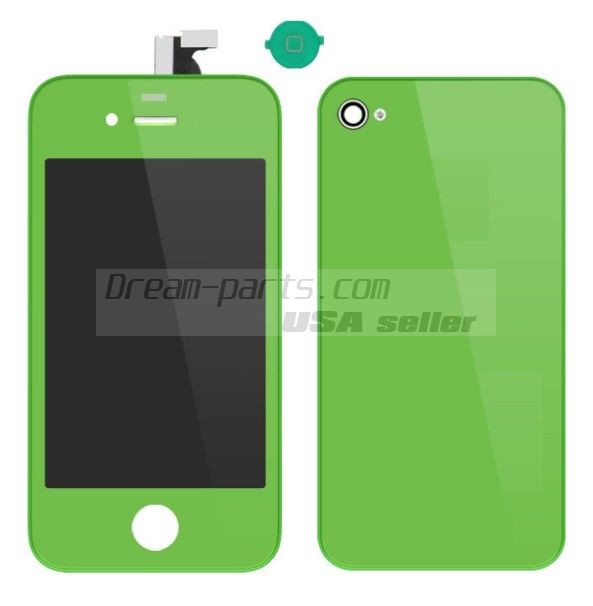 Colorful Replacement LCD Touch Screen Digitizer+Battery Cover For iPhone 4 4G wholesale------
