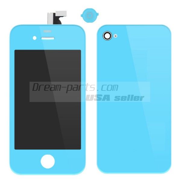Colorful Replacement LCD Touch Screen Digitizer+Battery Cover For iPhone 4 4G wholesale-----