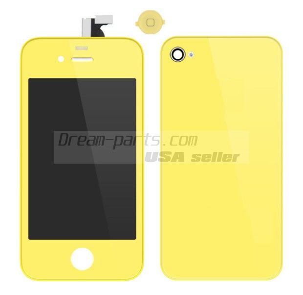 Colorful Replacement LCD Touch Screen Digitizer+Battery Cover For iPhone 4 4G wholesale---