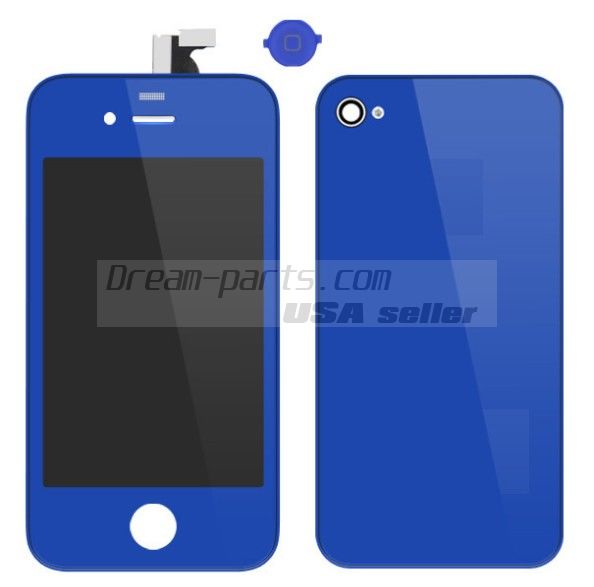Colorful Replacement LCD Touch Screen Digitizer+Battery Cover For iPhone 4 4G wholesale----