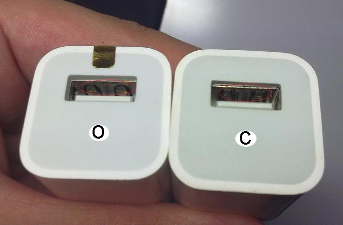 Differences between original and fake iphone chargers-1