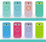 Korean hit color Samsung i9300 i9308 silicone phone case with stand wholesale noctilucent protective 