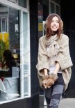 Coffee thick warm wool knit tou