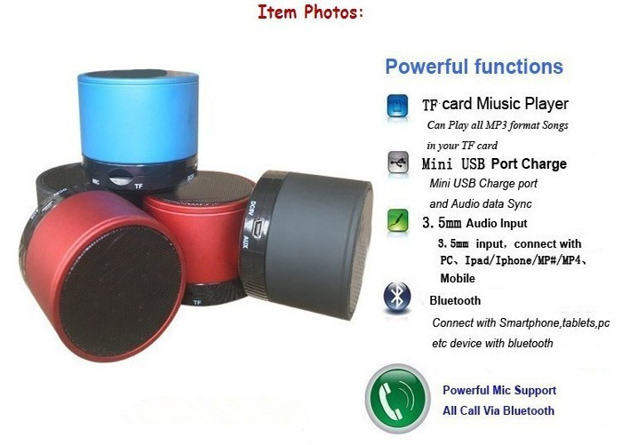 Portable Wireless Mini Bluetooth Speaker Support Handfree Calling and TF Card Portable Wireless Mini Bluetooth Speaker Support Handfree Calling and TF Card