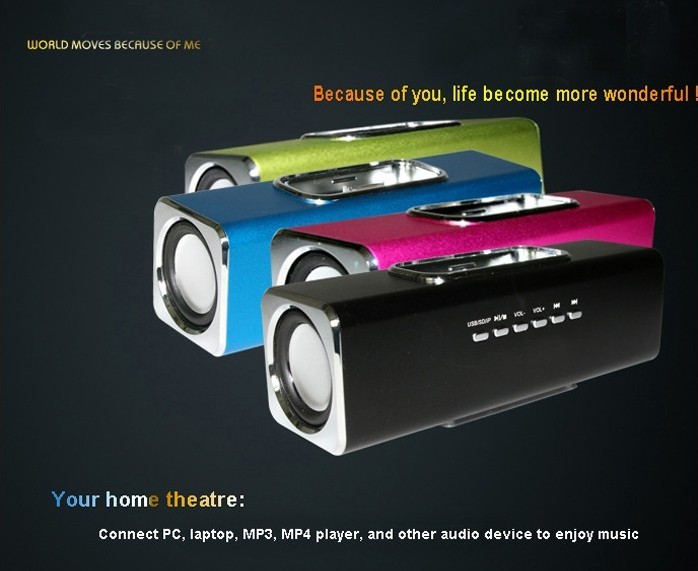 Wholasale Portable Mini Speaker for TAblet PC MP3 Player Support TF/Micro SD Card, Built-in FM Radio Wholasale Portable Mini Speaker for TAblet PC MP3 Player Support TF/Micro SD Card, Built-in FM Radio
