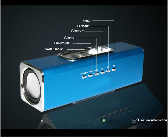 Wholasale Portable Mini Speaker for TAblet PC MP3 Player Support TF/Micro SD Card, Built-in FM Radio Wholasale Portable Mini Speaker for TAblet PC MP3 Player Support TF/Micro SD Card, Built-in FM Radio
