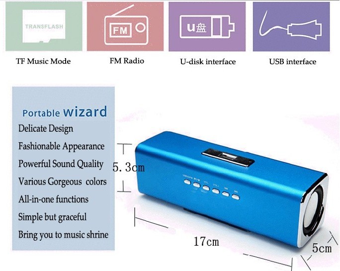 Wholasale Portable Mini Speaker for TAblet PC MP3 Player Support TF/Micro SD Card, Built-in FM Radio Wholasale Portable Mini Speaker for TAblet PC MP3 Player Support TF/Micro SD Card, Built-in FM Radio