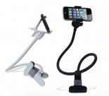 Universal multifunctional sing and double clip stand bedside phone holder