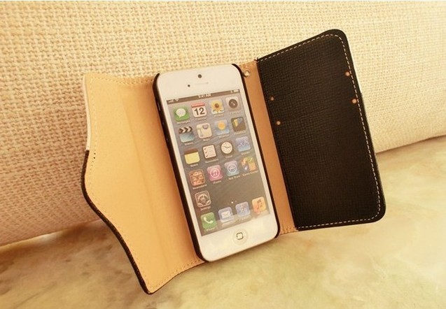 Apple iphone 5/5 s wallet zipper holster 4 s card wallet folding cases