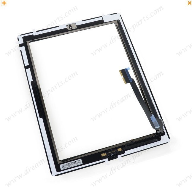 For Apple iPad 4th Gen Front Panel Glass Assembly