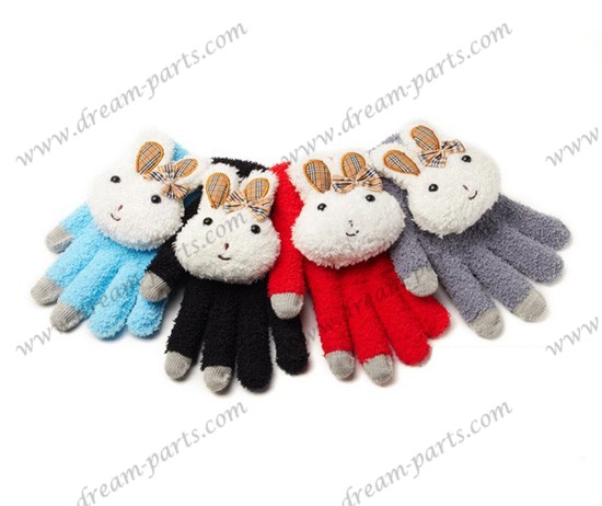 Cartoon fashion wool touch gloves