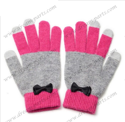 Lovely lady rabbit warm induction gloves